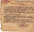 Dokument z 16.08. 1951 r. ( oryginał) o obowiązku dostarczenia wozu z parą koni dla strażaków. Dokument nadesłała Maria Kaca 18.04.2009