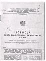 1970r.Licencja pilota zawodowego II klasy Zdzisława Góry -strona tytułowa.Dokument nadesłał Z.Góra 02/2014r.