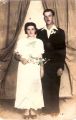 1953 r. Alfreda Banak i Mieczysław Książkiewicz w dniu ślubu. Zdj. nadesłał Radosław Iskra  z Brzezia 16.02.2010 r.