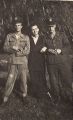 1954 r. 28 czerwiec, Dąbrowa Górnicza. Krzczonowiacy - Franciszek Bogdański ( z lewej) w mundurze roboczym w czasie służby wojskowej w kopalni węgla kam.i odwiedzający jego brat Stanisław, uczeń technikum. Z prawej kolega z wojska(NN). Zdj. nades. syn Franciszka - Maciej Bogdański 18.10.2012 r.
