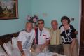 15.08.2012 r.Ostrowiec Św. Po 1- dniowej sentymentalnej wycieczce do Krzczonowic.Od prawej - Maria Granat z d. Stan,Franciszek Bogdański, Andrzej Granat,Maciej Bogdański. Zdj. Asia Bogdańska